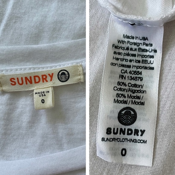 NWOT SUNDRY BOXY GRAPHIC TEE - Picture 4 of 7